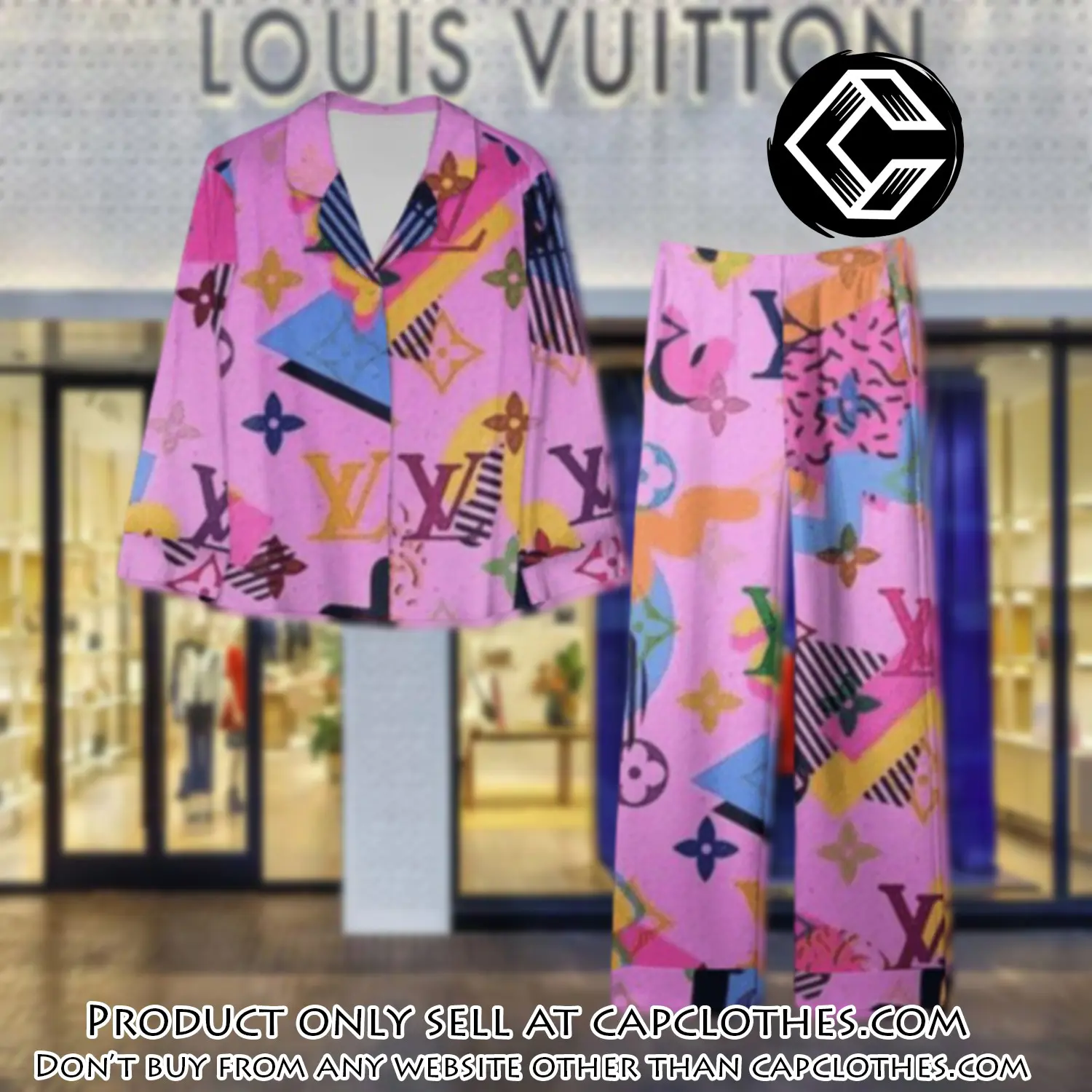 Trending luxury lv satin pajama set pjs1075 cc1717656